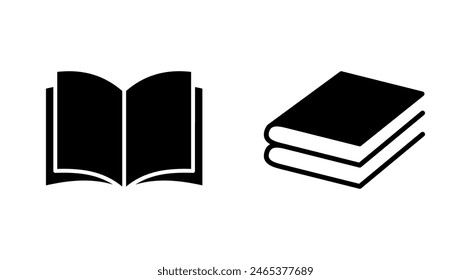 Book icon set. open book icon vector. ebook icon