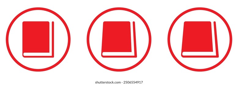 Book icon set. open book icon vector. ebook icon