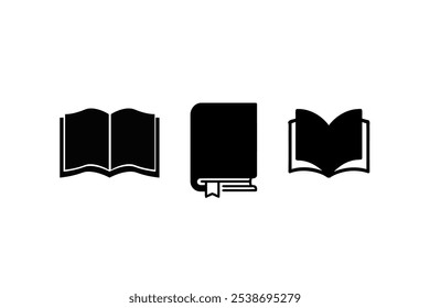 Conjunto de iconos de libro. Vector de iconos de libro abierto. icono de libro electrónico. Libro de texto o colección de libro de literatura.