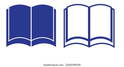 Book icon set. open book icon vector. ebook icon