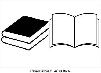 Book icon set. open book icon vector. ebook icon,eps10