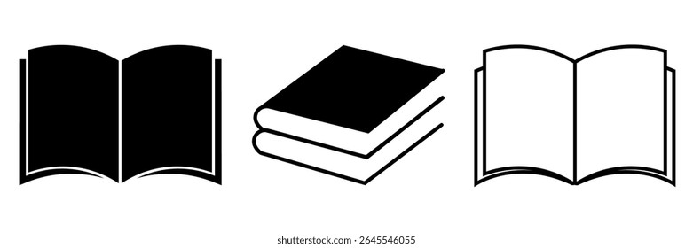 Book icon set. open book icon vector. ebook icon,eps10
