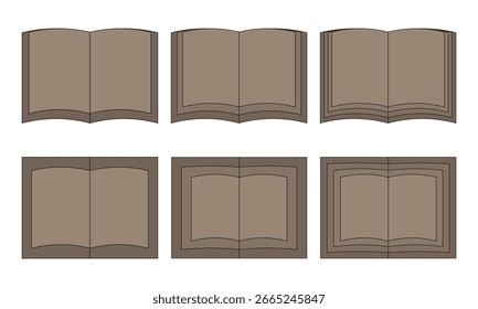 Conjunto de ícones de livro. abrir ícone de livro vetor. ícone de ebook