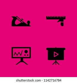 book icon set. presentation and rule vector icon for graphic design and web