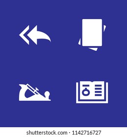 book icon set. reply all, paper and rule vector icon for graphic design and web