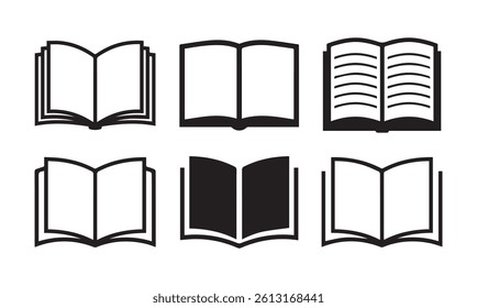 Book icon set. Simple book symbol. Vector illustration eps file
