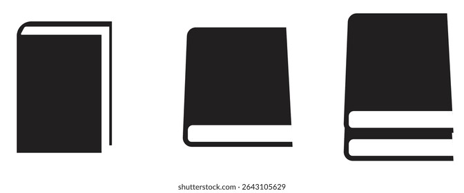 Book icon set, Various Books Vector Line Drawing Icon Set, Open book, closed book icon vector illustration, e-book, back to school, library sign, Study concept symbol, Book clipart, Learning sign