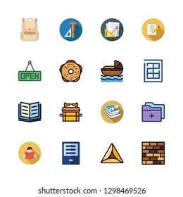 book icon set. vector set about hebrew, finance book, open and notebook icons set.