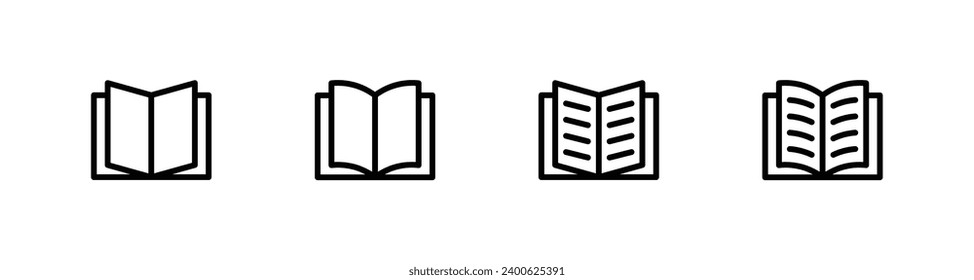 Book icon set vector. book icon collection
