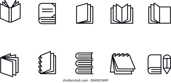 Book icon set vector design 