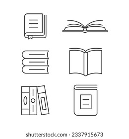 Book Icon Set Vector Design.