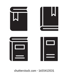 Juego de iconos de libro. Ilustración gráfica vectorial. Adecuado para diseño de sitios web, logotipo, aplicación, plantilla y ui. EPS 10.