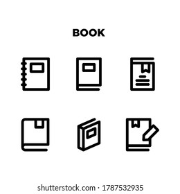 book icon set vector illustration template on a white background