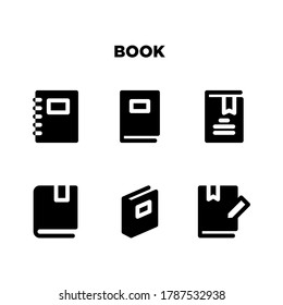 book icon set vector illustration template on a white background