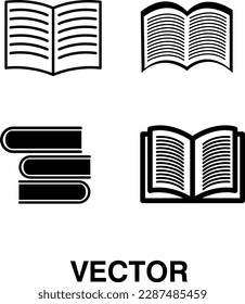 Book icon set Vektorgrafik auf weißem Hintergrund.eps
