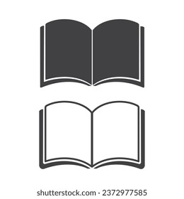 Icono de libro conjunto ilustración vectorial sobre fondo blanco.