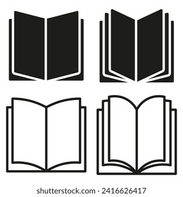 Book Icon set. Vector illustration. EPS 10.