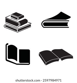 Book icon set. book vector illustration. Editable stoke eps 10