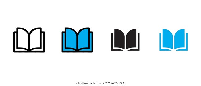 Buchsymbol, Vektor auf weißem Hintergrund. Bildungssymbol. Literatursymbol. Vektorgrafik.