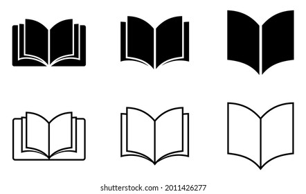 símbolo de signo de vector conjunto de iconos de libro