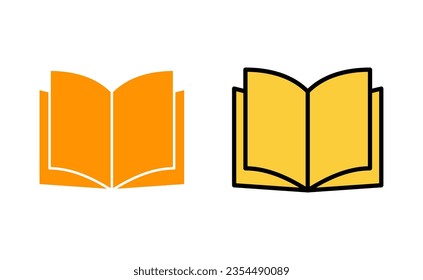 Book icon set for web and mobile app. open book sign and symbol. ebook icon