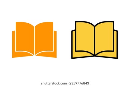 Book icon set for web and mobile app. open book sign and symbol. ebook icon