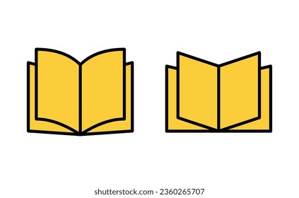Book icon set for web and mobile app. open book sign and symbol. ebook icon