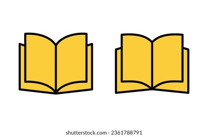 Book icon set for web and mobile app. open book sign and symbol. ebook icon