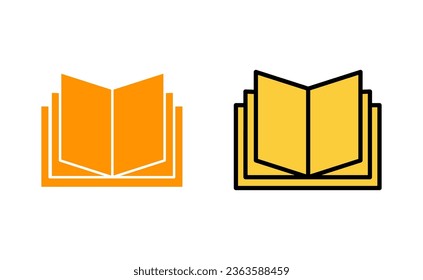 Book icon set for web and mobile app. open book sign and symbol. ebook icon