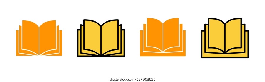 Book-Icon-Set für Web- und Mobile-App. offenes Buchzeichen und -symbol. E-Book-Symbol