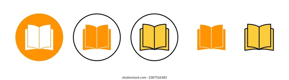 Book icon set for web and mobile app. open book sign and symbol. ebook icon