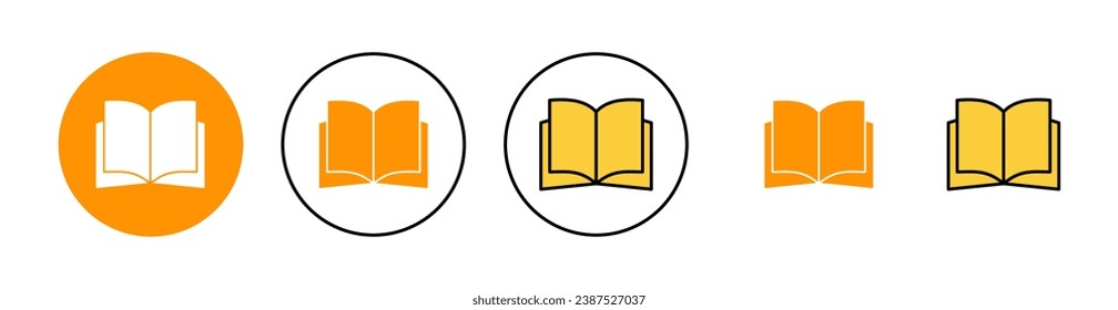 Book icon set for web and mobile app. open book sign and symbol. ebook icon