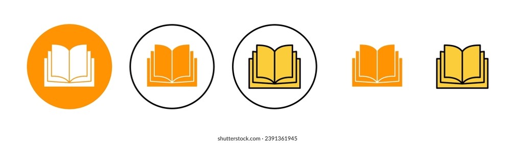 Book icon set for web and mobile app. open book sign and symbol. ebook icon