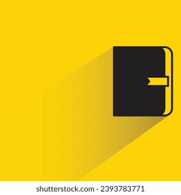 book icon with shadow on yellow background