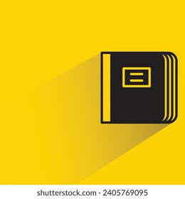 book icon with shadow on yellow background