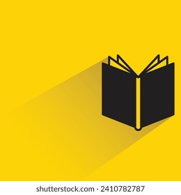book icon with shadow on yellow background