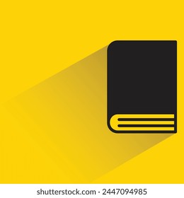 book icon with shadow on yellow background