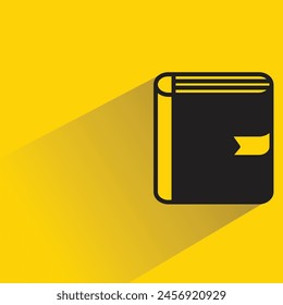 book icon with shadow on yellow background