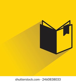book icon with shadow on yellow background