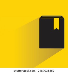 book icon with shadow on yellow background