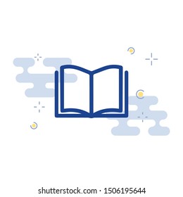 Book icon. sign design. Learning education book shop.