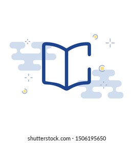 Book icon. sign design. Learning education book shop.