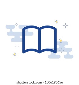 Book icon. sign design. Learning education book shop.