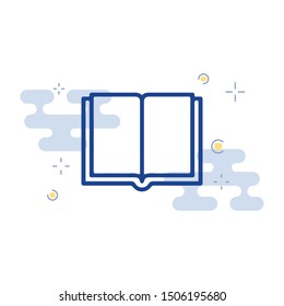 Book icon. sign design. Learning education book shop.