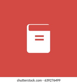 book icon. sign design. red background