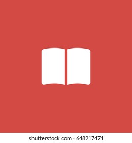book icon. sign design. red background