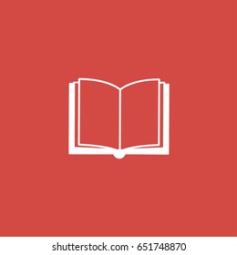 book icon. sign design. red background