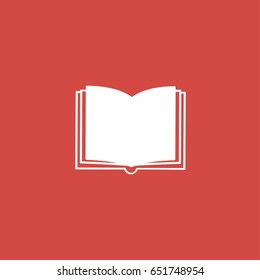 book icon. sign design. red background