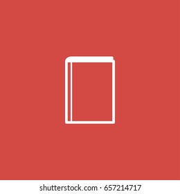 book icon. sign design. red background