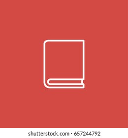 book icon. sign design. red background